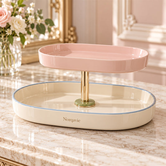 Norqavie Two-Tier Pastel Vanity Display Stand - main product view